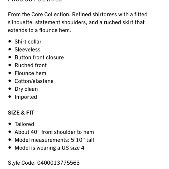 New Veronica beard Bell Button Down Ruched Shirtdress - Picture 7 of 8